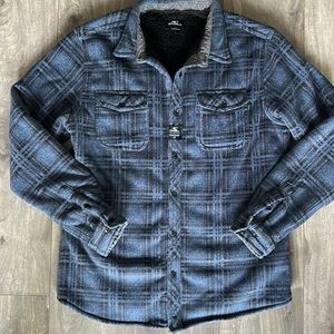 O’NEILL SZ M Superfleece Plaid Shacket